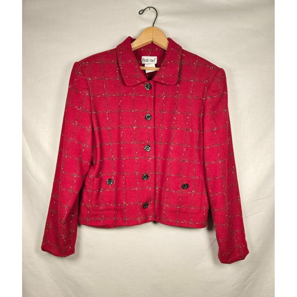 VTG That's Me! Wool Blend Jacket Red Women's Size 10